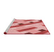 Sideview of Machine Washable Transitional Pink Rug, wshpat2724rd