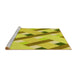 Sideview of Machine Washable Transitional Yellow Rug, wshpat2724yw