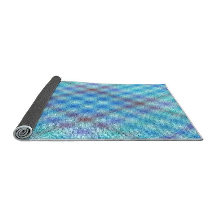 Thickness of Patterned Blue Rug, pat2725lblu