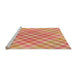 Sideview of Machine Washable Transitional Yellow Orange Rug, wshpat2725org