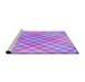 Sideview of Machine Washable Transitional Bright Lilac Purple Rug, wshpat2725pur