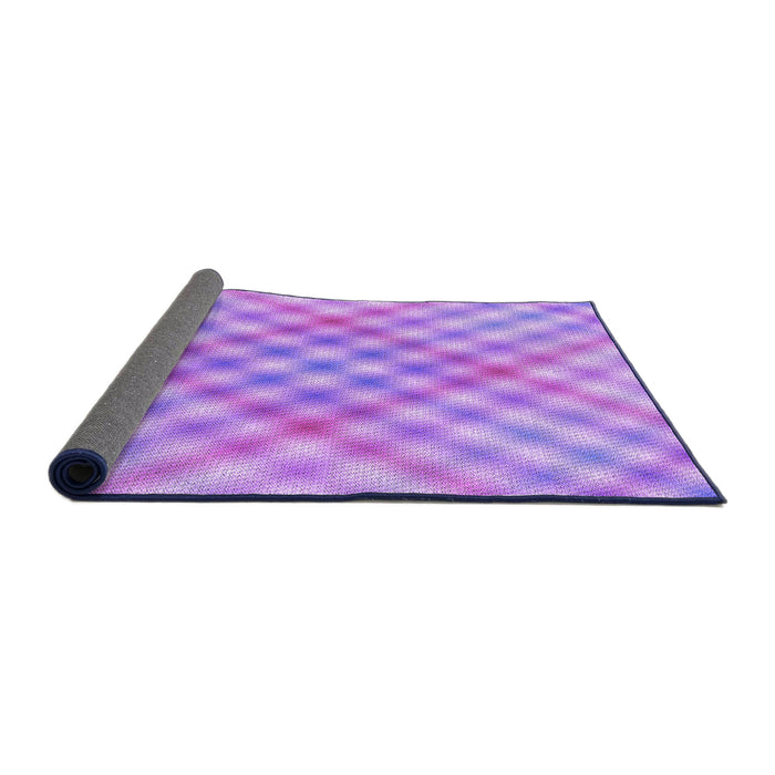 Thickness of Patterned Bright Lilac Purple Rug, pat2725pur
