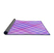 Thickness of Patterned Bright Lilac Purple Rug, pat2725pur