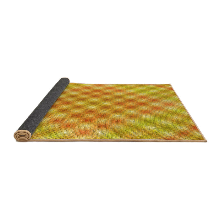 Thickness of Patterned Neon Orange Rug, pat2725yw