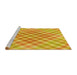 Sideview of Machine Washable Transitional Neon Orange Rug, wshpat2725yw