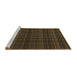 Sideview of Machine Washable Transitional Oak Brown Rug, wshpat2726brn