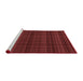 Sideview of Machine Washable Transitional Maroon Red Rug, wshpat2726rd