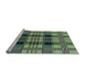 Sideview of Machine Washable Transitional Pastel Green Rug, wshpat2727lblu