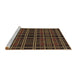 Sideview of Machine Washable Transitional Light Brown Rug, wshpat2728brn