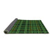 Thickness of Patterned Dark Lime Green Rug, pat2728grn