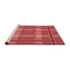 Sideview of Machine Washable Transitional Red Rug, wshpat2729rd