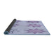 Thickness of Patterned Lavender Blue Rug, pat273blu