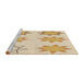 Sideview of Machine Washable Transitional Golden Blonde Gold Rug, wshpat273brn