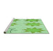 Sideview of Machine Washable Transitional Light Green Rug, wshpat273grn