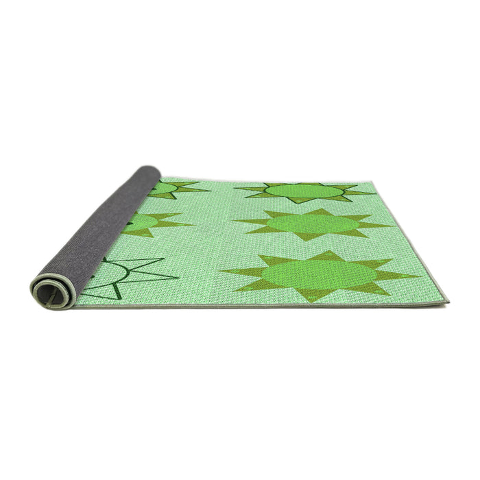 Thickness of Patterned Light Green Rug, pat273grn