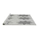 Sideview of Machine Washable Transitional Platinum Gray Rug, wshpat273gry