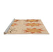 Sideview of Machine Washable Transitional Golden Blonde Gold Rug, wshpat273org