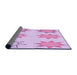Thickness of Patterned Orchid Purple Rug, pat273pur