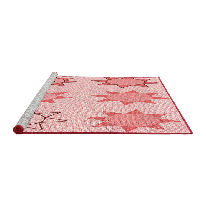 Sideview of Machine Washable Transitional Light Red Pink Rug, wshpat273rd