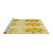 Sideview of Machine Washable Transitional Yellow Rug, wshpat273yw