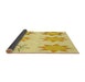 Thickness of Patterned Yellow Rug, pat273yw