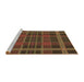 Sideview of Machine Washable Transitional Light Brown Rug, wshpat2730brn