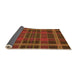 Thickness of Patterned Saffron Red Rug, pat2730org