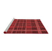 Sideview of Machine Washable Transitional Red Rug, wshpat2730rd