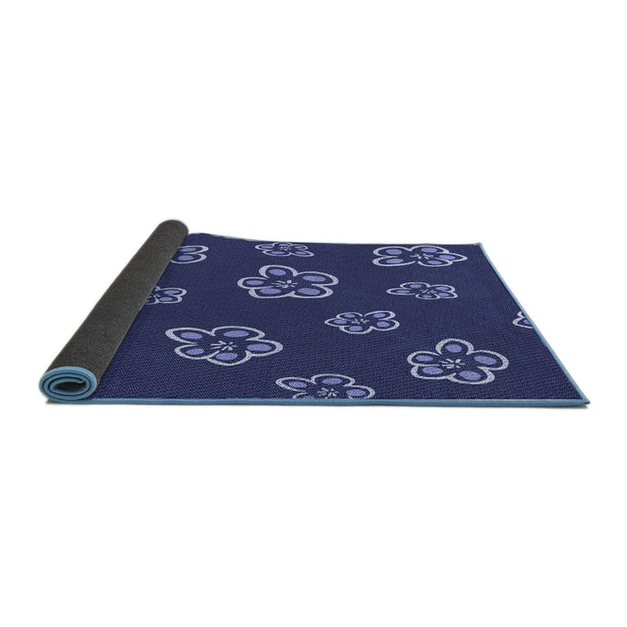 Thickness of Patterned Lapis Blue Rug, pat2731blu