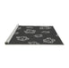 Sideview of Machine Washable Transitional Charcoal Black Rug, wshpat2731gry