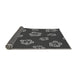 Thickness of Patterned Charcoal Black Rug, pat2731gry