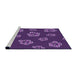 Sideview of Machine Washable Transitional Purple Rug, wshpat2731pur