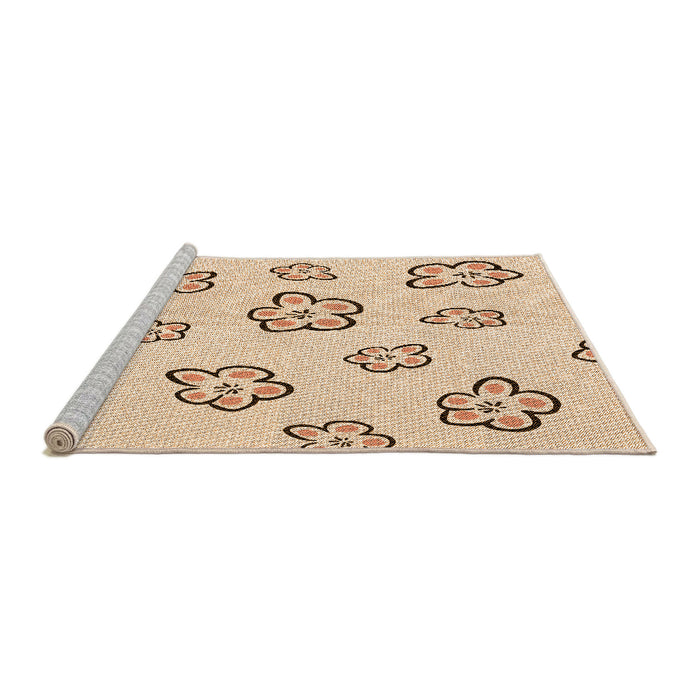 Sideview of Machine Washable Transitional Bronze Brown Rug, wshpat2732org