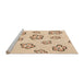 Sideview of Machine Washable Transitional Bronze Brown Rug, wshpat2732org