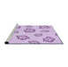 Sideview of Machine Washable Transitional Orchid Purple Rug, wshpat2732pur