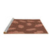 Sideview of Machine Washable Transitional Orange Rug, wshpat2733brn