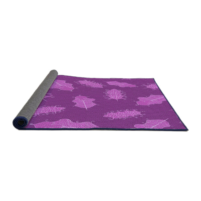 Thickness of Patterned Crimson Purple Rug, pat2733pur
