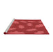 Sideview of Machine Washable Transitional Red Rug, wshpat2733rd