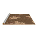 Sideview of Machine Washable Transitional Saddle Brown Rug, wshpat2734brn