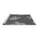 Sideview of Machine Washable Transitional Gray Rug, wshpat2734gry