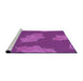 Sideview of Machine Washable Transitional Crimson Purple Rug, wshpat2735pur