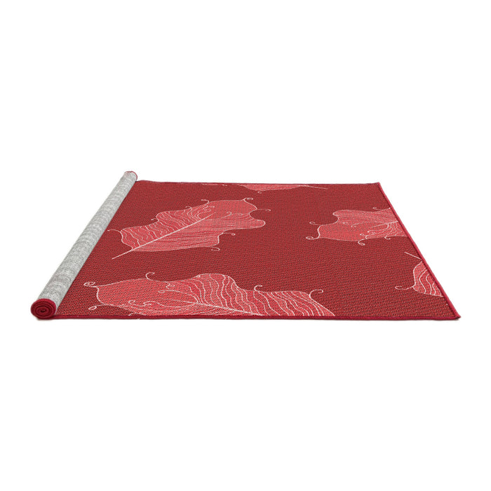 Sideview of Machine Washable Transitional Red Rug, wshpat2735rd