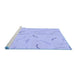 Sideview of Machine Washable Transitional Purple Mimosa Purple Rug, wshpat2736blu