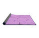 Thickness of Patterned Blossom Pink Rug, pat2736pur