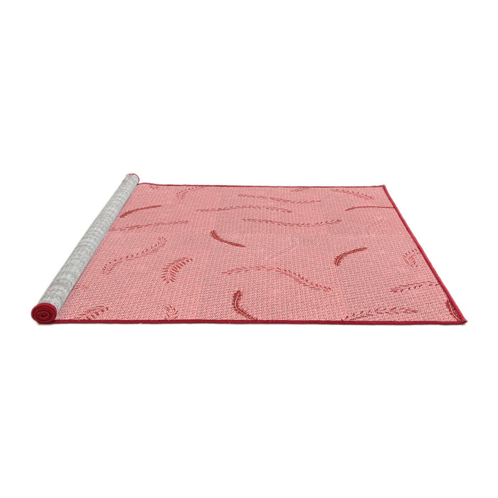 Sideview of Machine Washable Transitional Pink Rug, wshpat2736rd
