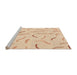 Sideview of Machine Washable Transitional Moccasin Beige Rug, wshpat2737org