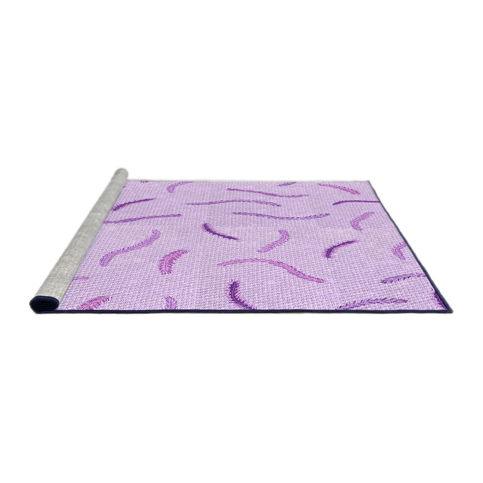 Sideview of Machine Washable Transitional Violet Purple Rug, wshpat2737pur
