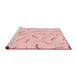 Sideview of Machine Washable Transitional Pastel Red Pink Rug, wshpat2737rd