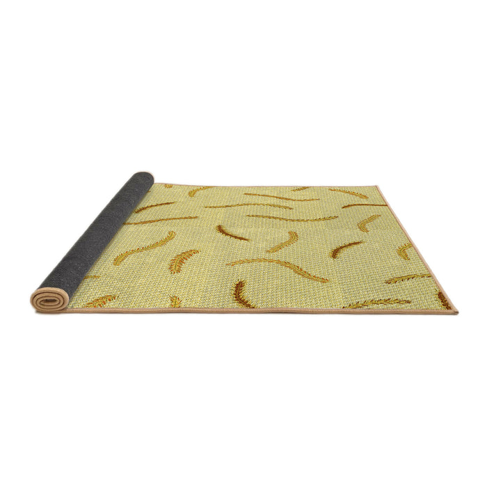Thickness of Patterned Yellow Rug, pat2737yw