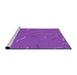 Sideview of Machine Washable Transitional Neon Purple Rug, wshpat2738pur